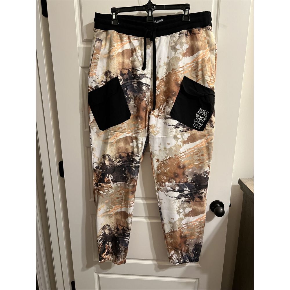 Hustle Gang‎ Streetwear pants, Mens L, Brown & Black, NWT, AM0673